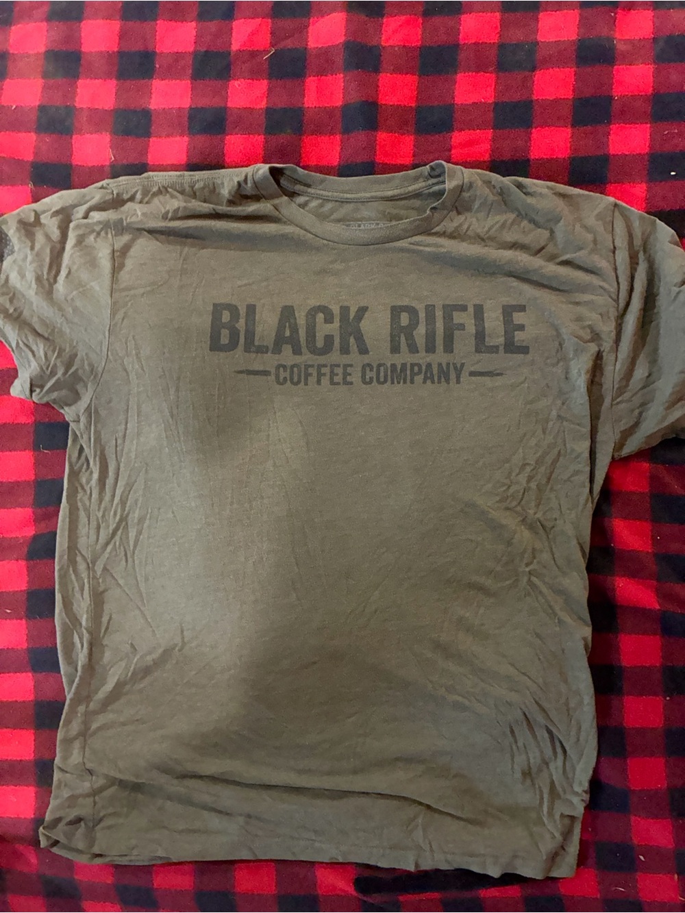 Black Rifle Coffee Company Men's Olive Green Logo Tee